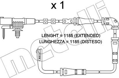 Metelli SU.353 - Contact d'avertissement, usure des plaquettes de frein cwaw.fr