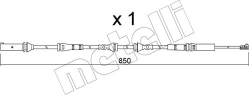 Metelli SU.366 - Contact d'avertissement, usure des plaquettes de frein cwaw.fr