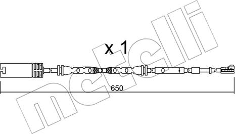 Metelli SU.304 - Contact d'avertissement, usure des plaquettes de frein cwaw.fr