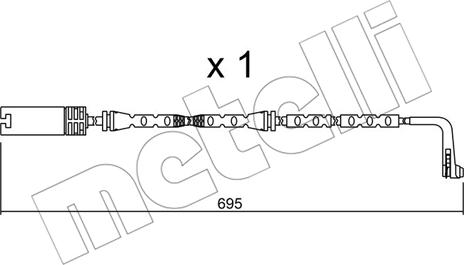 Metelli SU.305 - Contact d'avertissement, usure des plaquettes de frein cwaw.fr