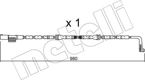 Metelli SU.306 - Contact d'avertissement, usure des plaquettes de frein cwaw.fr