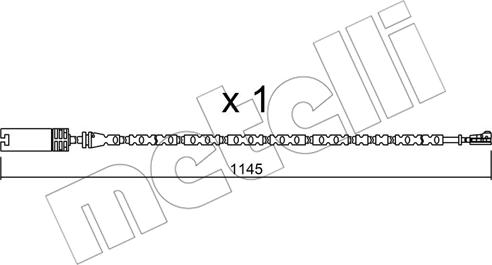 Metelli SU.301 - Contact d'avertissement, usure des plaquettes de frein cwaw.fr