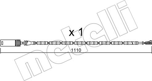 Metelli SU.303 - Contact d'avertissement, usure des plaquettes de frein cwaw.fr