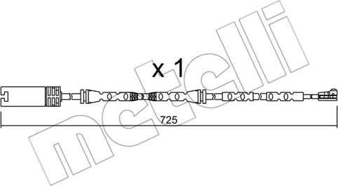 Metelli SU.302 - Contact d'avertissement, usure des plaquettes de frein cwaw.fr