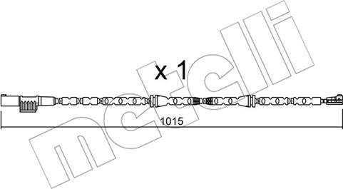 Metelli SU.307 - Contact d'avertissement, usure des plaquettes de frein cwaw.fr