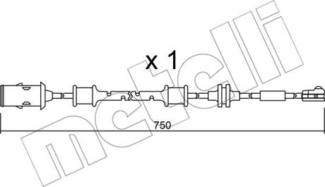 Metelli SU.319 - Contact d'avertissement, usure des plaquettes de frein cwaw.fr