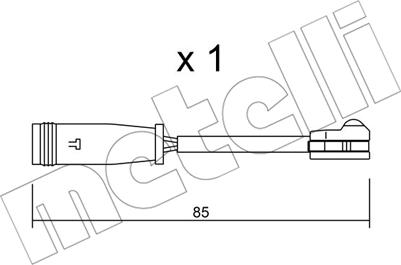 Metelli SU.314 - Contact d'avertissement, usure des plaquettes de frein cwaw.fr