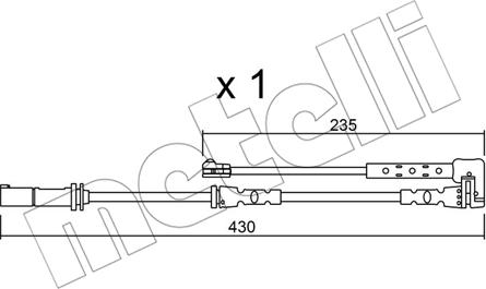 Metelli SU.311 - Contact d'avertissement, usure des plaquettes de frein cwaw.fr