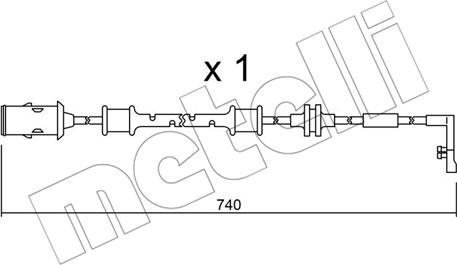 Metelli SU.318 - Contact d'avertissement, usure des plaquettes de frein cwaw.fr