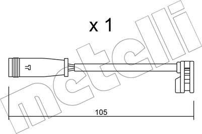 Metelli SU.313 - Contact d'avertissement, usure des plaquettes de frein cwaw.fr