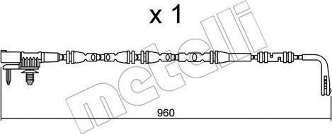 Metelli SU.317 - Contact d'avertissement, usure des plaquettes de frein cwaw.fr