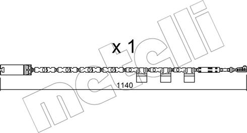 Metelli SU.325 - Contact d'avertissement, usure des plaquettes de frein cwaw.fr
