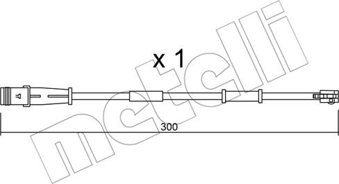 Metelli SU.320 - Contact d'avertissement, usure des plaquettes de frein cwaw.fr