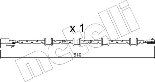 Metelli SU.321 - Contact d'avertissement, usure des plaquettes de frein cwaw.fr