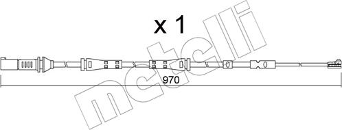 Metelli SU.375 - Contact d'avertissement, usure des plaquettes de frein cwaw.fr