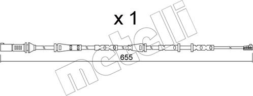 Metelli SU.378 - Contact d'avertissement, usure des plaquettes de frein cwaw.fr