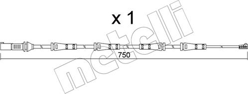 Metelli SU.373 - Contact d'avertissement, usure des plaquettes de frein cwaw.fr