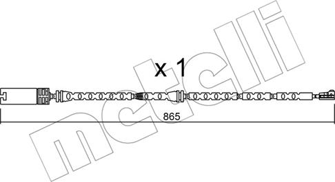 Metelli SU.299 - Contact d'avertissement, usure des plaquettes de frein cwaw.fr