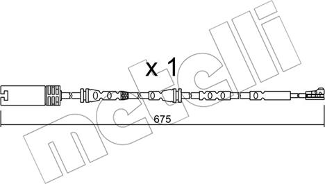 Metelli SU.298 - Contact d'avertissement, usure des plaquettes de frein cwaw.fr