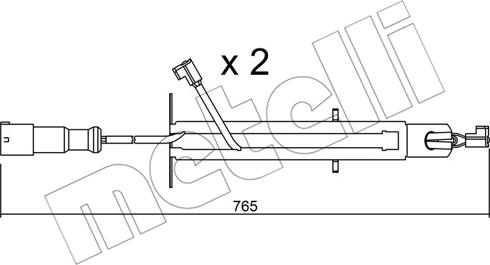 Metelli SU.293K - Contact d'avertissement, usure des plaquettes de frein cwaw.fr