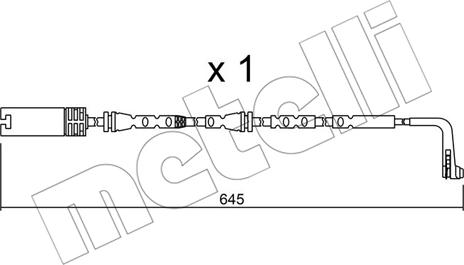 Metelli SU.297 - Contact d'avertissement, usure des plaquettes de frein cwaw.fr