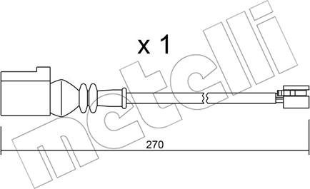 Metelli SU.246 - Contact d'avertissement, usure des plaquettes de frein cwaw.fr