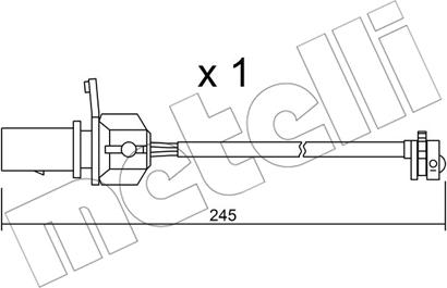 Metelli SU.247 - Contact d'avertissement, usure des plaquettes de frein cwaw.fr