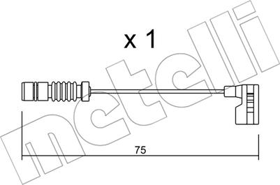 Metelli SU.251 - Contact d'avertissement, usure des plaquettes de frein cwaw.fr