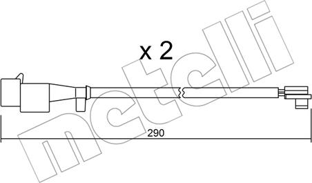 Metelli SU.260K - Contact d'avertissement, usure des plaquettes de frein cwaw.fr