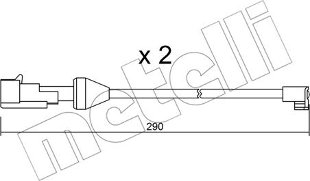 Metelli SU.204K - Contact d'avertissement, usure des plaquettes de frein cwaw.fr