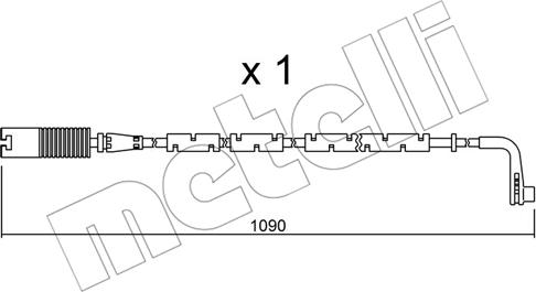 Metelli SU.206 - Contact d'avertissement, usure des plaquettes de frein cwaw.fr