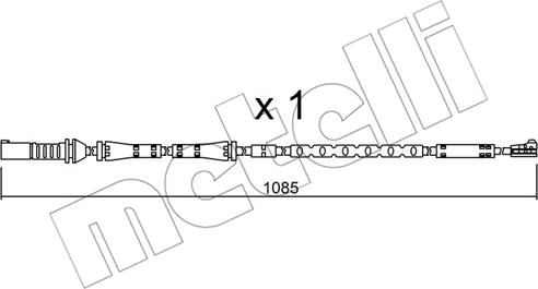 Metelli SU.284 - Contact d'avertissement, usure des plaquettes de frein cwaw.fr