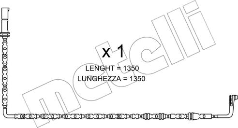 Metelli SU.286 - Contact d'avertissement, usure des plaquettes de frein cwaw.fr