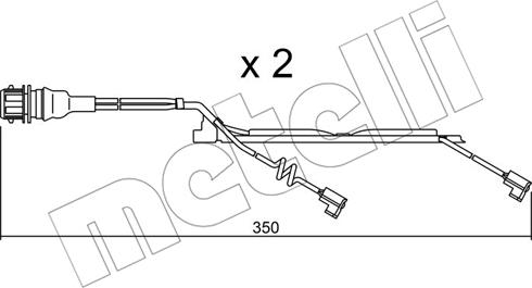 Metelli SU.231K - Contact d'avertissement, usure des plaquettes de frein cwaw.fr