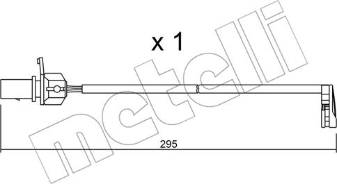 Metelli SU.224 - Contact d'avertissement, usure des plaquettes de frein cwaw.fr