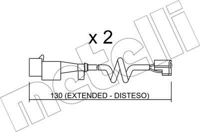 Metelli SU.225K - Contact d'avertissement, usure des plaquettes de frein cwaw.fr