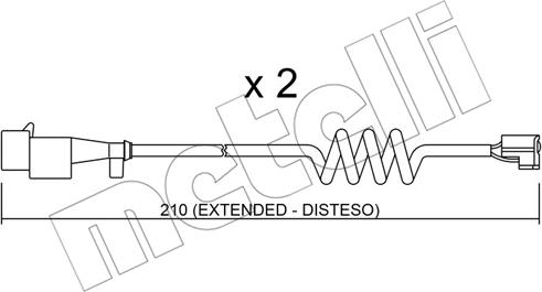 Metelli SU.226K - Contact d'avertissement, usure des plaquettes de frein cwaw.fr