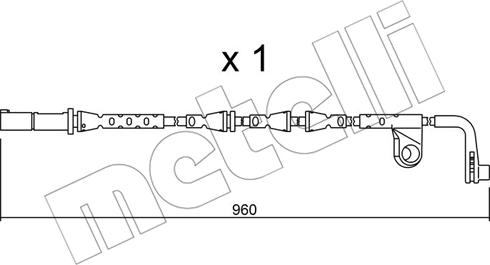 Metelli SU.220 - Contact d'avertissement, usure des plaquettes de frein cwaw.fr