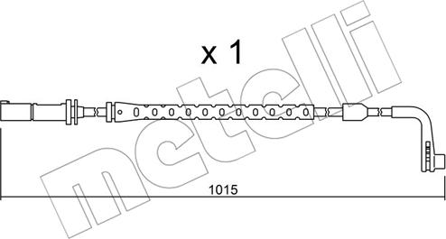 Metelli SU.221 - Contact d'avertissement, usure des plaquettes de frein cwaw.fr