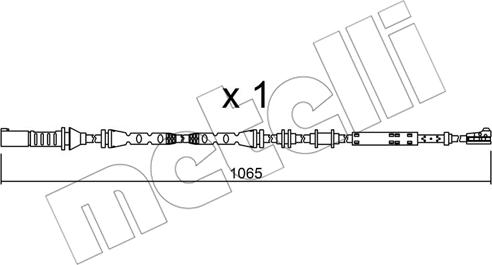 Metelli SU.276 - Contact d'avertissement, usure des plaquettes de frein cwaw.fr