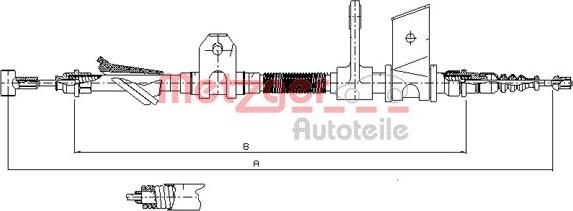 Metzger 451.12 - Tirette à câble, frein de stationnement cwaw.fr