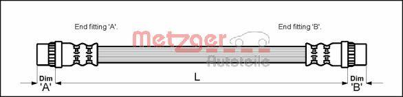 Metzger 4114644 - Flexible de frein cwaw.fr