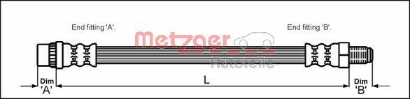 Metzger 4114643 - Flexible de frein cwaw.fr