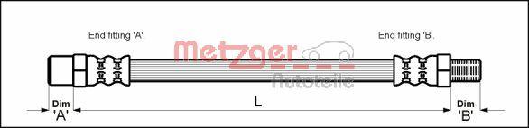 Metzger 4114669 - Flexible de frein cwaw.fr