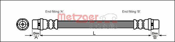 Metzger 4114600 - Flexible de frein cwaw.fr