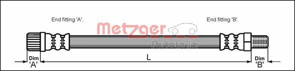 Metzger 4114635 - Flexible de frein cwaw.fr