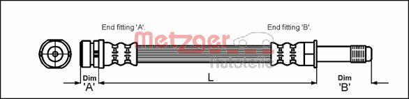 Metzger 4114678 - Flexible de frein cwaw.fr