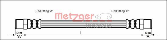 Metzger 4114672 - Flexible de frein cwaw.fr