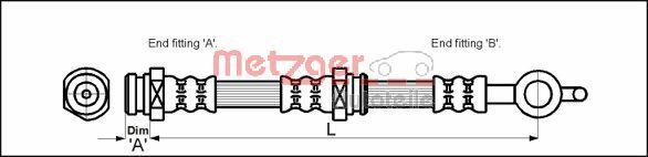 Metzger 4114054 - Flexible de frein cwaw.fr