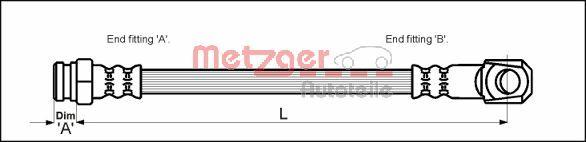 Metzger 4114050 - Flexible de frein cwaw.fr